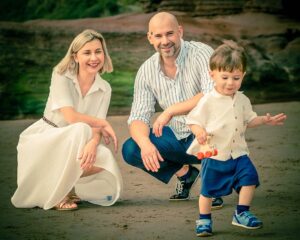 Family photoshoot Exmouth beach Devon
